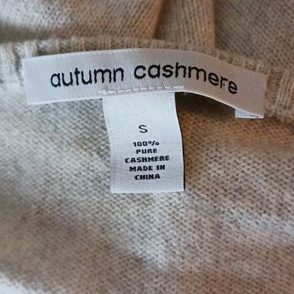 Autumn Cashmere Womens S Leopard Print Sweater 100% Cashmere Beige Gray - Picture 6 of 6